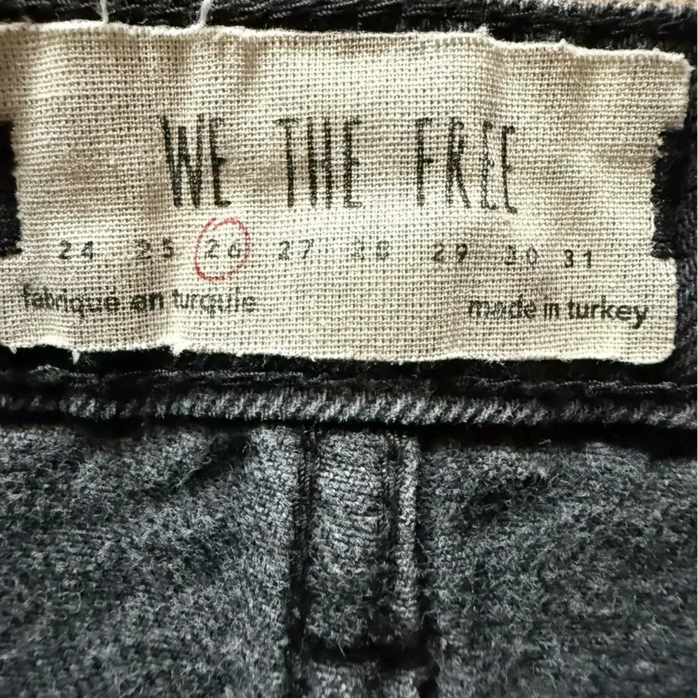 26 size We The Free Free People Black Denim Skirt Jean skirt distressed